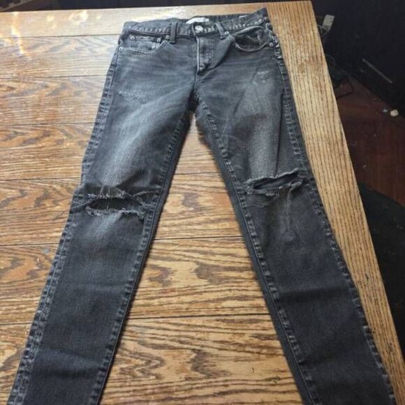 MOUSSY VINTAGE Fremont Skinny Denim Jeans Black Size 26 - Picture 2 of 5